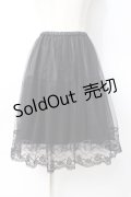 axes femme / チュール×レーススカート M 黒 Y-25-07-29-109-AX-SK-SZ-ZI
