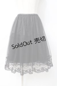 axes femme / チュール×レーススカート M 黒 Y-25-07-29-109-AX-SK-SZ-ZI