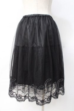 画像3: axes femme / チュール×レーススカート M 黒 Y-25-07-29-109-AX-SK-SZ-ZY