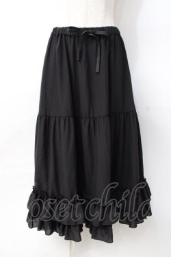 画像1: axes femme kawaii / ミディフリルペチスカート M 黒 Y-25-07-29-110-AX-SK-SZ-ZY