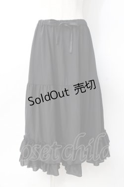 画像1: axes femme kawaii / ミディフリルペチスカート M 黒 Y-25-07-29-110-AX-SK-SZ-ZY