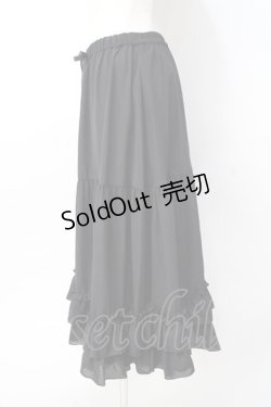 画像2: axes femme kawaii / ミディフリルペチスカート M 黒 Y-25-07-29-110-AX-SK-SZ-ZY