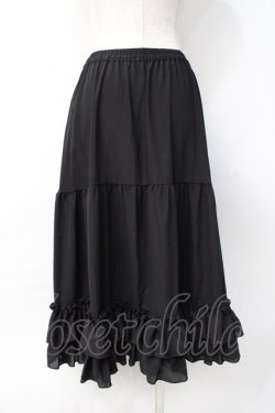 画像3: axes femme kawaii / ミディフリルペチスカート M 黒 Y-25-07-29-110-AX-SK-SZ-ZY