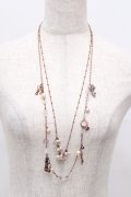 axes femme / モチーフ2連ネックレス  Aゴールド Y-25-07-29-002-AX-AC-SZ-ZY