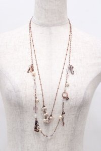 axes femme / モチーフ2連ネックレス  Aゴールド Y-25-07-29-002-AX-AC-SZ-ZY