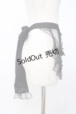 画像2: axes femme kawaii / ドットチュールハーフエプロン M 黒 Y-25-07-29-113-AX-ZA-SZ-ZY