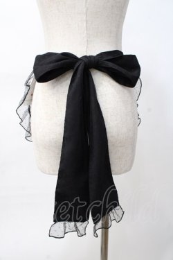 画像3: axes femme kawaii / ドットチュールハーフエプロン M 黒 Y-25-07-29-113-AX-ZA-SZ-ZY
