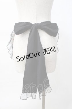 画像3: axes femme kawaii / ドットチュールハーフエプロン M 黒 Y-25-07-29-113-AX-ZA-SZ-ZY