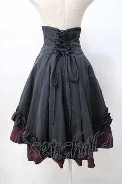 画像3: ATELIER BOZ / バネッサコルセットスカート  ブラック×ワイン Y-25-07-29-116-EL-SK-SZ-ZY