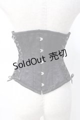 abilletage / ローズサテンコルセット 2 ブラック Y-25-07-29-118-GO-TO-SZ-ZY