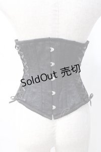 abilletage / ローズサテンコルセット 2 ブラック Y-25-07-29-118-GO-TO-SZ-ZY