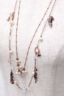 画像2: axes femme / モチーフ2連ネックレス  Aゴールド Y-25-07-29-002-AX-AC-SZ-ZY