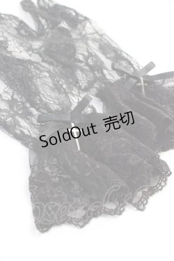 画像3: Moi-meme-Moitie / 十字架チチャーム付きレース手袋  ブラック Y-25-07-29-020-MO-ZA-SZ-ZY