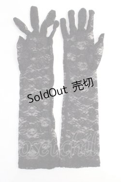 画像2: GOTH / レース手袋  黒 Y-25-07-29-021-GO-ZA-SZ-ZT488