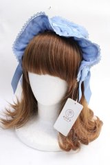 axes femme kawaii / ドットチュールフリルカチューシャ  ブルー Y-25-07-29-028-AX-AC-SZ-ZY