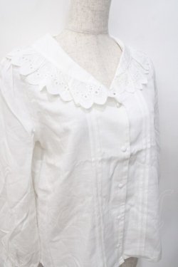 画像4: axes femme POETIQUE / コットンレースブラウス  白 Y-25-07-31-030-AX-BL-SZ-ZY