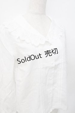 画像4: axes femme POETIQUE / コットンレースブラウス  白 Y-25-07-31-030-AX-BL-SZ-ZY