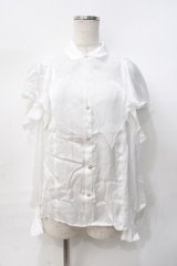 axes femme POETIQUE / ボウタイ付オフショルブラウス  白 Y-25-07-31-031-AX-BL-SZ-ZY