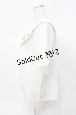 画像2: axes femme POETIQUE / チェリー刺繍リボン襟ブラウス  ベージュ Y-25-07-31-032-AX-TO-SZ-ZY