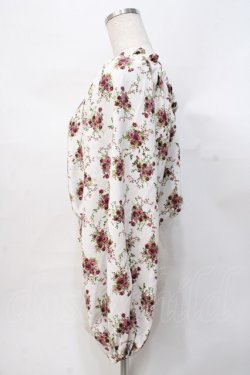 画像2: axes femme / 花柄ボリューム袖ブラウス  白 Y-25-07-31-035-AX-BL-SZ-ZY