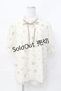 axes femme POETIQUE / ディズニーバンビ/ブラウス  生成り Y-25-07-31-036-AX-BL-SZ-ZY