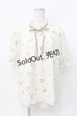 画像1: axes femme POETIQUE / ディズニーバンビ/ブラウス  生成り Y-25-07-31-036-AX-BL-SZ-ZY