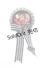 チェルシィ / EATME ロゼット風ハートブローチ  黒 Y-25-07-31-006-LO-ZA-SZ-ZT486-F007