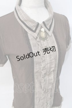画像4: axes femme / 切り替え襟付きTシャツ M 茶 Y-25-07-31-037-AX-TO-SZ-ZY
