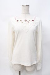 axes femme / ローズガーデンリブインナープルオーバー  生成り Y-25-07-31-038-AX-TO-SZ-ZY