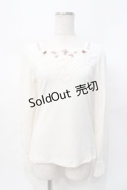 画像1: axes femme / ローズガーデンリブインナープルオーバー  生成り Y-25-07-31-038-AX-TO-SZ-ZY