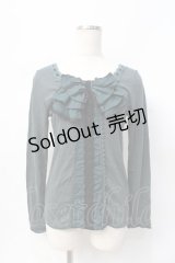 axes femme / ストライプリボンカットソー M グリーン Y-25-07-31-039-AX-TO-SZ-ZY