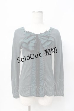 画像1: axes femme / ストライプリボンカットソー M グリーン Y-25-07-31-039-AX-TO-SZ-ZY
