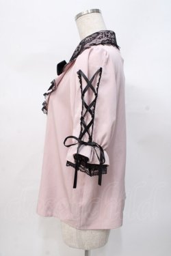 画像2: NOEMIE / ラッフルフリルレースアップブラウス M ピンク Y-25-07-31-043-LO-BL-SZ-ZY