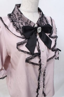 画像4: NOEMIE / ラッフルフリルレースアップブラウス M ピンク Y-25-07-31-043-LO-BL-SZ-ZY