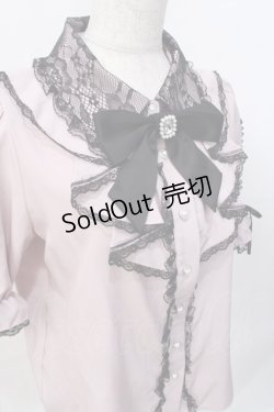 画像4: NOEMIE / ラッフルフリルレースアップブラウス M ピンク Y-25-07-31-043-LO-BL-SZ-ZT393