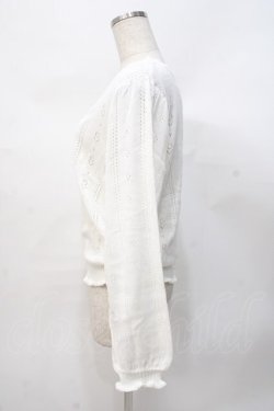 画像2: axes femme / プチローズモチーフカーデ  白 Y-25-07-31-044-AX-TO-SZ-ZY