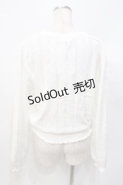 画像3: axes femme / プチローズモチーフカーデ  白 Y-25-07-31-044-AX-TO-SZ-ZI