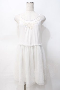 画像1: axes femme / レースインナーキャミワンピース M 生成り Y-25-07-31-047-AX-OP-SZ-ZY