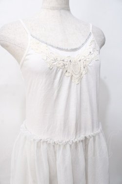 画像4: axes femme / レースインナーキャミワンピース M 生成り Y-25-07-31-047-AX-OP-SZ-ZY