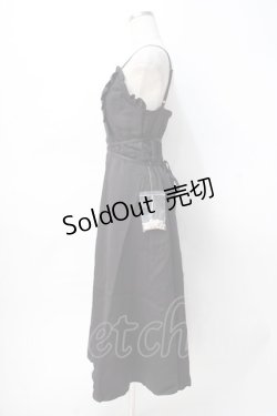 画像2: axes femme POETIQUE / パールチェーンキャミワンピ  黒 Y-25-07-31-049-AX-OP-SZ-ZY