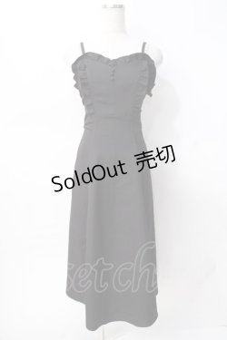 画像1: axes femme POETIQUE / パールチェーンキャミワンピ  黒 Y-25-07-31-050-AX-OP-SZ-ZY