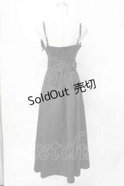 画像3: axes femme POETIQUE / パールチェーンキャミワンピ  黒 Y-25-07-31-050-AX-OP-SZ-ZY