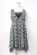 axes femme / 花柄裾モチーフレースワンピース M 黒 Y-25-07-31-053-AX-OP-SZ-ZY