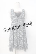 axes femme / 花柄裾モチーフレースワンピース M 黒 Y-25-07-31-053-AX-OP-SZ-ZY