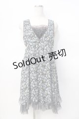 axes femme / 花柄裾モチーフレースワンピース M 黒 Y-25-07-31-053-AX-OP-SZ-ZY