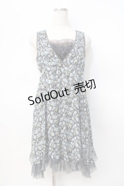 画像1: axes femme / 花柄裾モチーフレースワンピース M 黒 Y-25-07-31-053-AX-OP-SZ-ZY