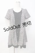 axes femme / フロッキードットレイヤード風ワンピース M 黒 Y-25-07-31-056-AX-OP-SZ-ZY