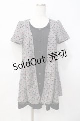 axes femme / フロッキードットレイヤード風ワンピース M 黒 Y-25-07-31-056-AX-OP-SZ-ZY