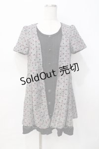 axes femme / フロッキードットレイヤード風ワンピース M 黒 Y-25-07-31-056-AX-OP-SZ-ZY