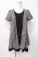 画像1: axes femme / フロッキードットレイヤード風ワンピース M 黒 Y-25-07-31-056-AX-OP-SZ-ZY (1)